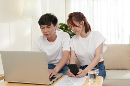 Couple Managing Family Finances